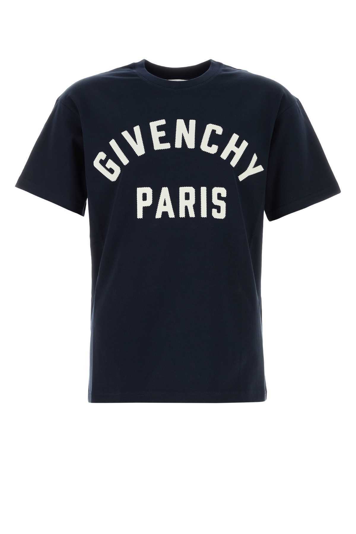 Tシャツ・カットソー GIVENCHY Dark Blue Cotton T-Shirt