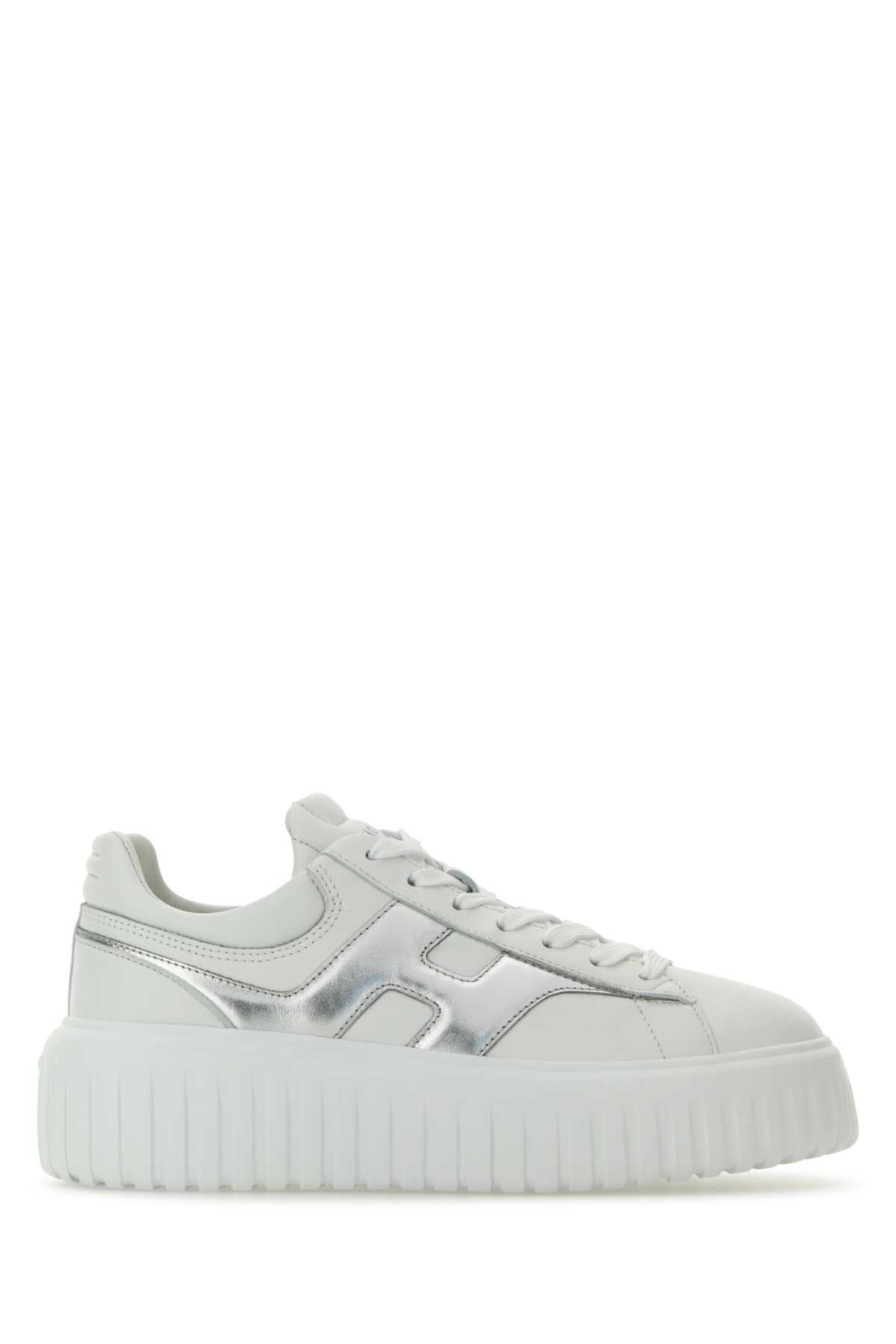 スニーカー HOGAN White Nappa Leather H-Stripes Sneakers