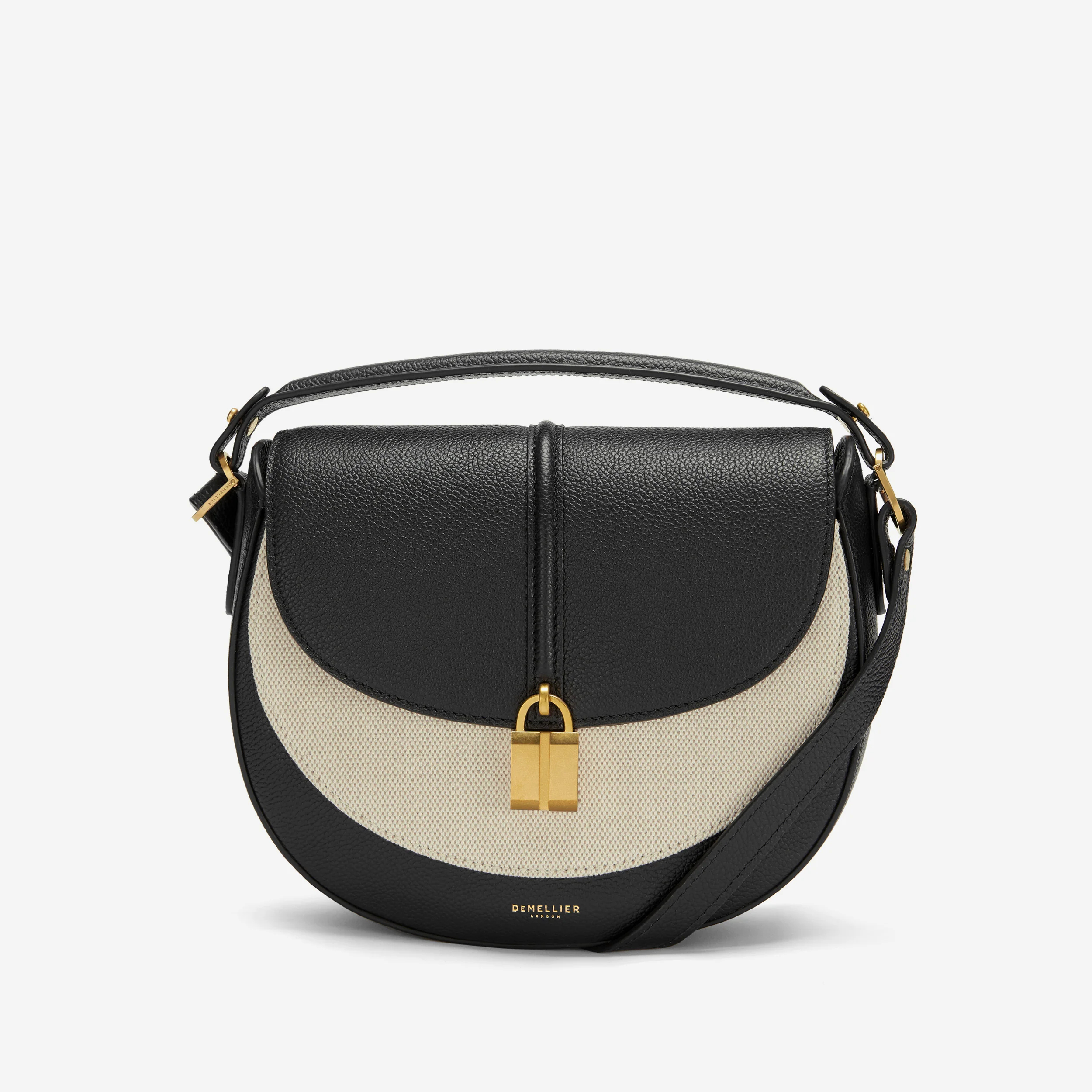 DeMellier シエナ サドル クロスボディ Canvas Black 海外限定