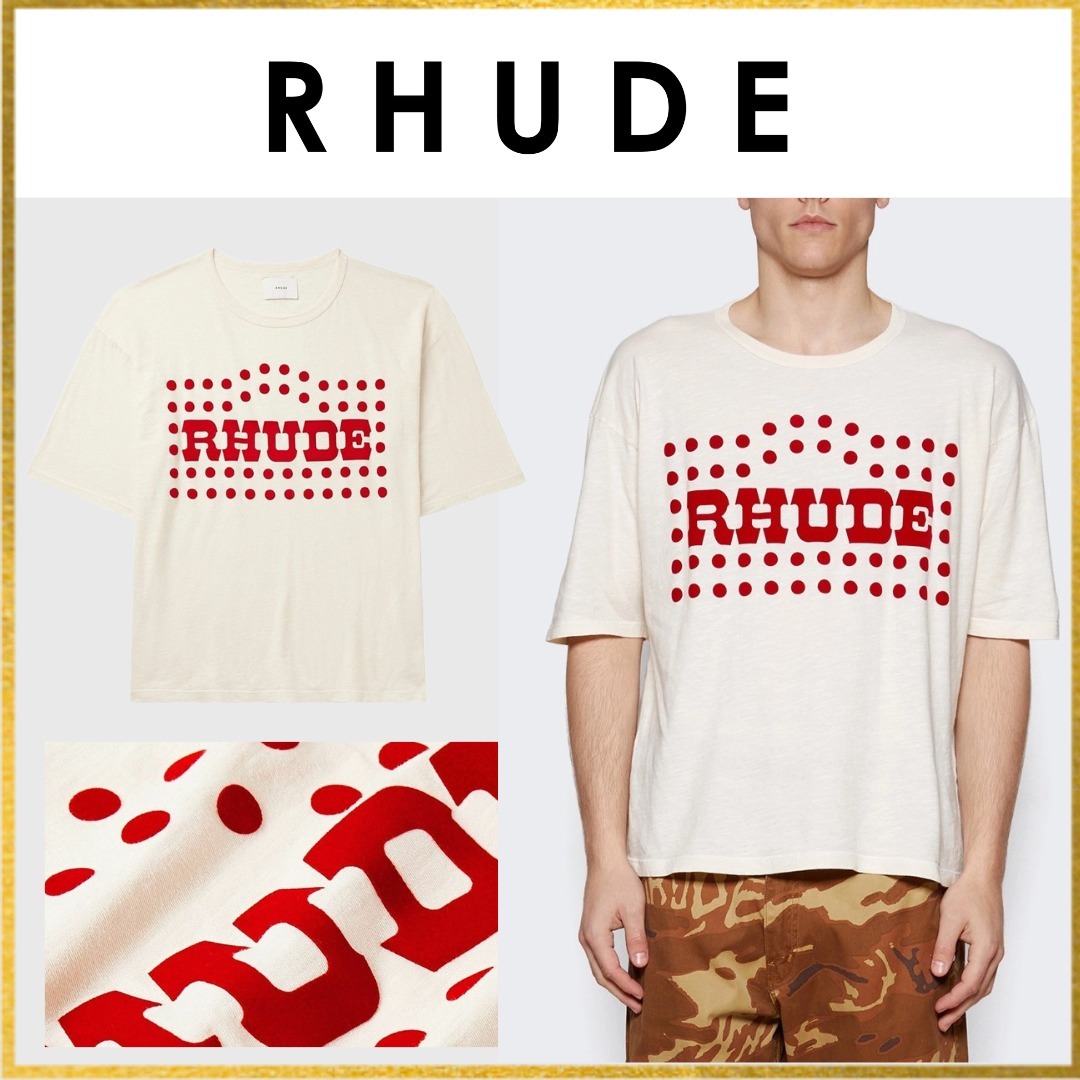 【関税 送料無料】Rhude Flocked Burnout Tシャツ