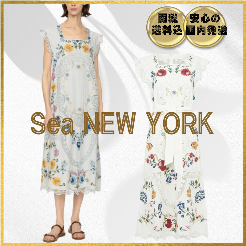 ★Sea NY★ Celia エンブロイダリー タンク ミディドレス