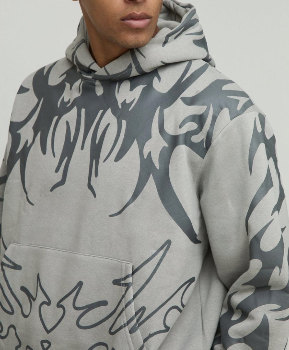 《boohoo》オールオーバープリント ワイドレッグ トラックスーツ