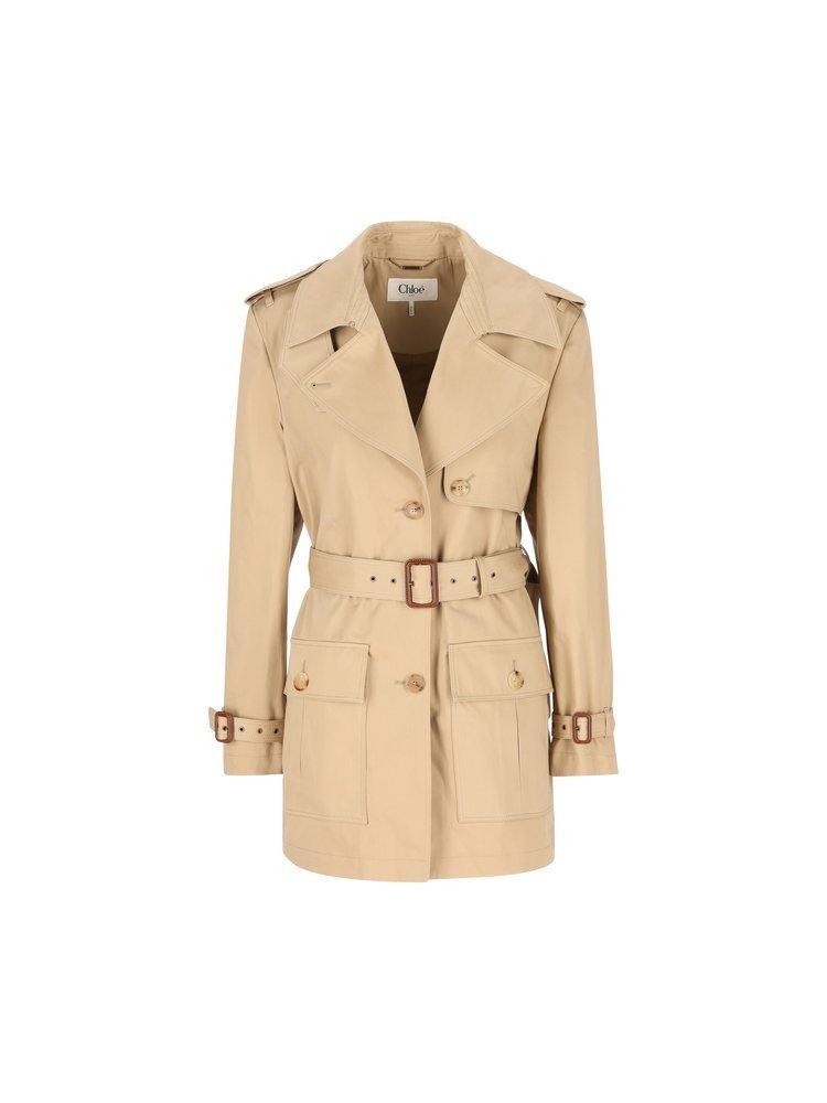 Chloe ヘルト付きショトトレンチコト CH25SMA13339 20G