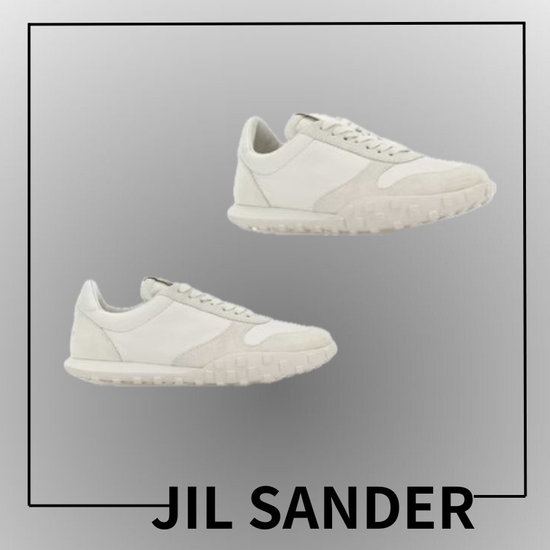 スニーカー [JIL SANDER] White Leather And Suede Moon Snea