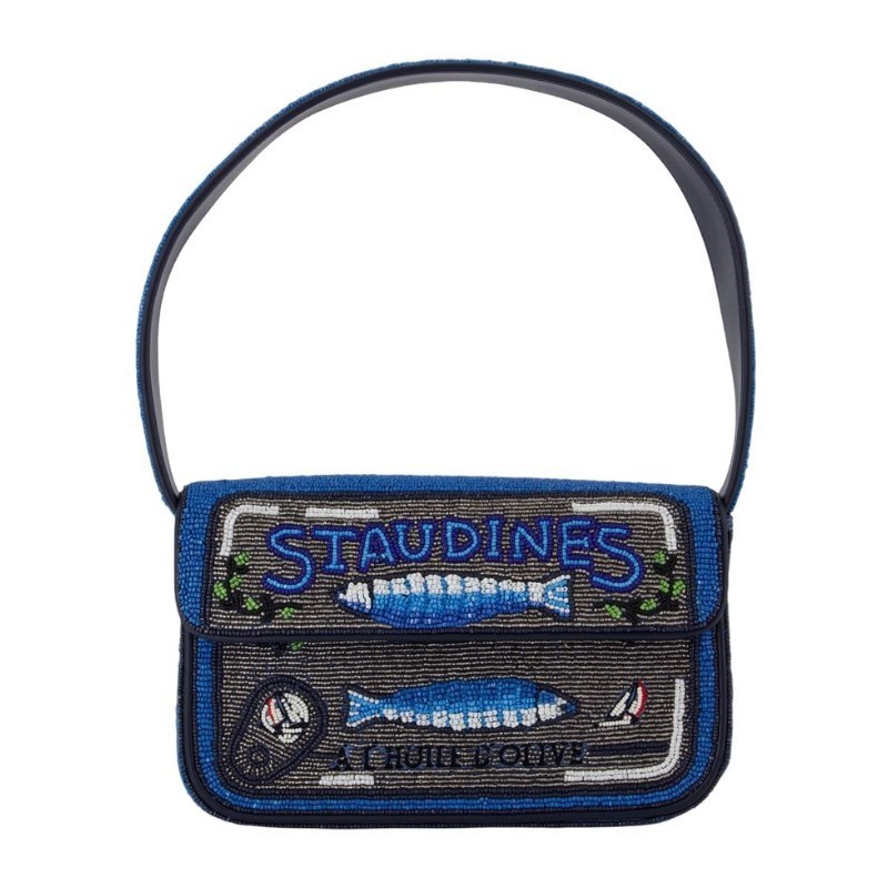 ショルダーバッグ・ポシェット STAUD  Beaded Shoulder Bag - Staud - Synthetic - Blue
