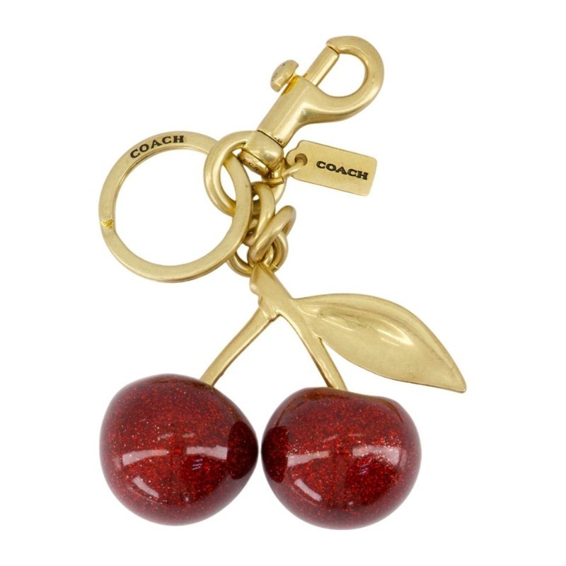 キーホルダー・キーリング Coach Cherry key ring - Coach - Acetate - Red