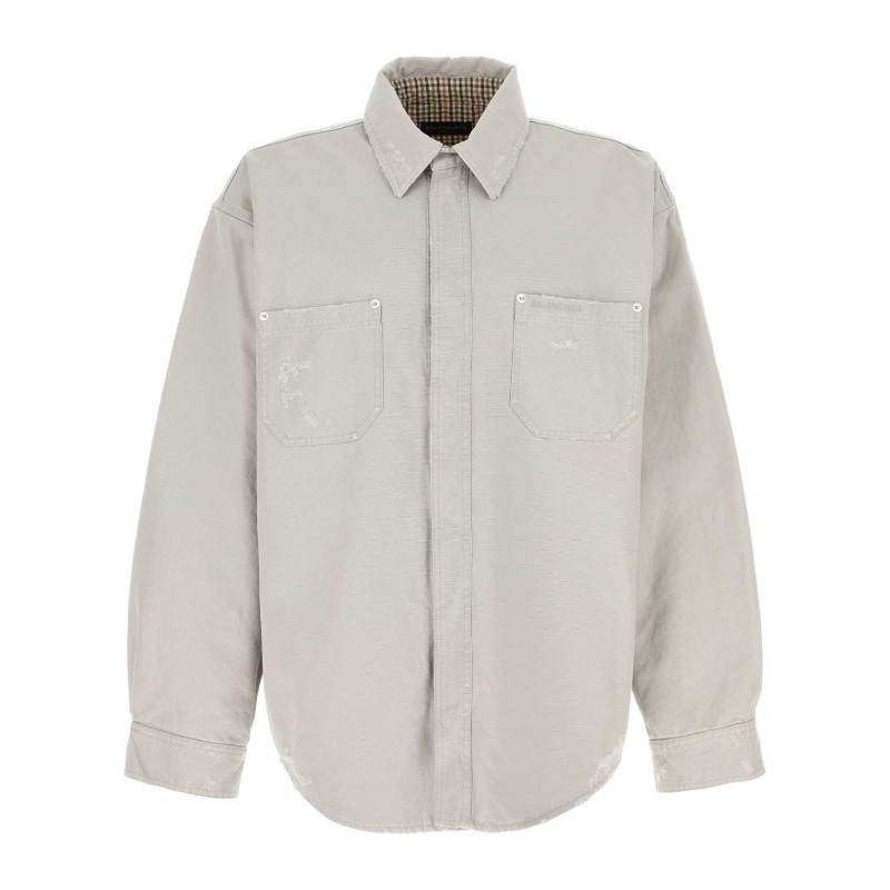 Tシャツ・カットソー BALENCIAGA Light grey cotton oversize shirt