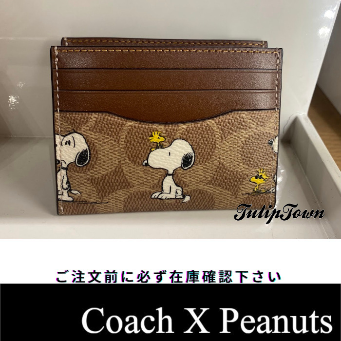 【Coach×Peanuts】スリムIDカードケース 在庫確認下さい CBK55