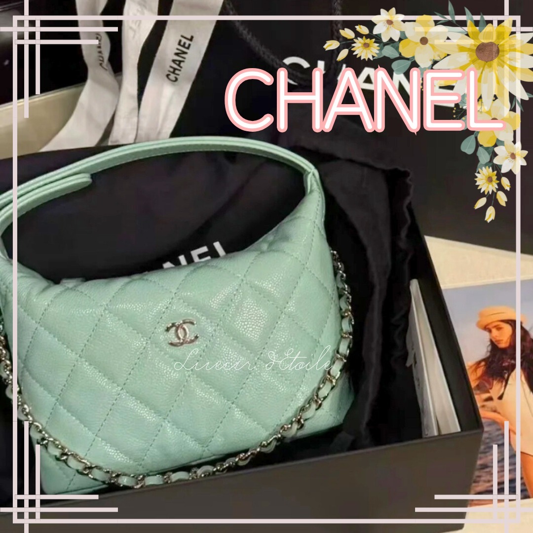 【限定カラー♡】CHANEL ホーボーバッグ グリーン 25A