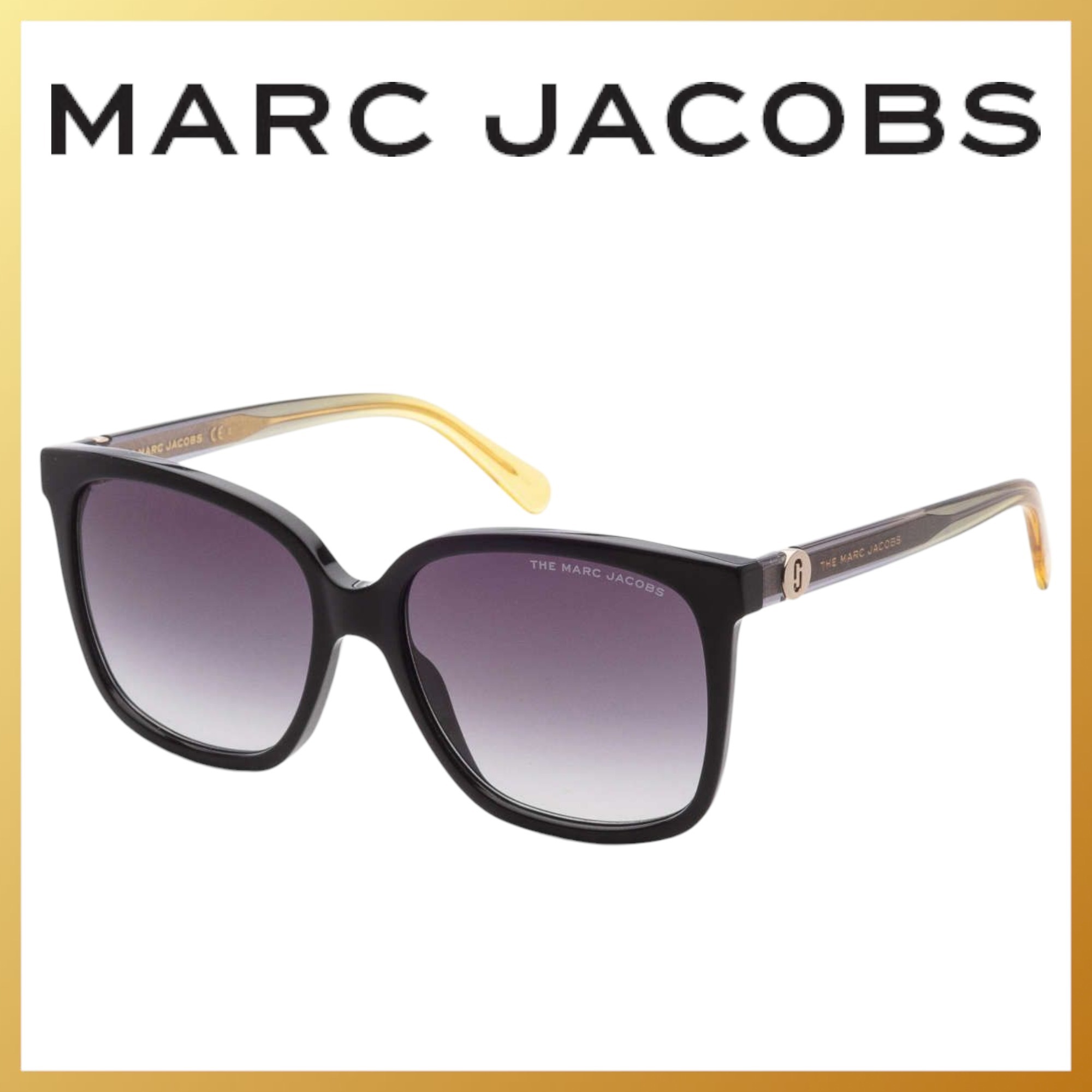 ● MARC JACOBS ● サングラス Black Yellow / Grey Shaded 56mm
