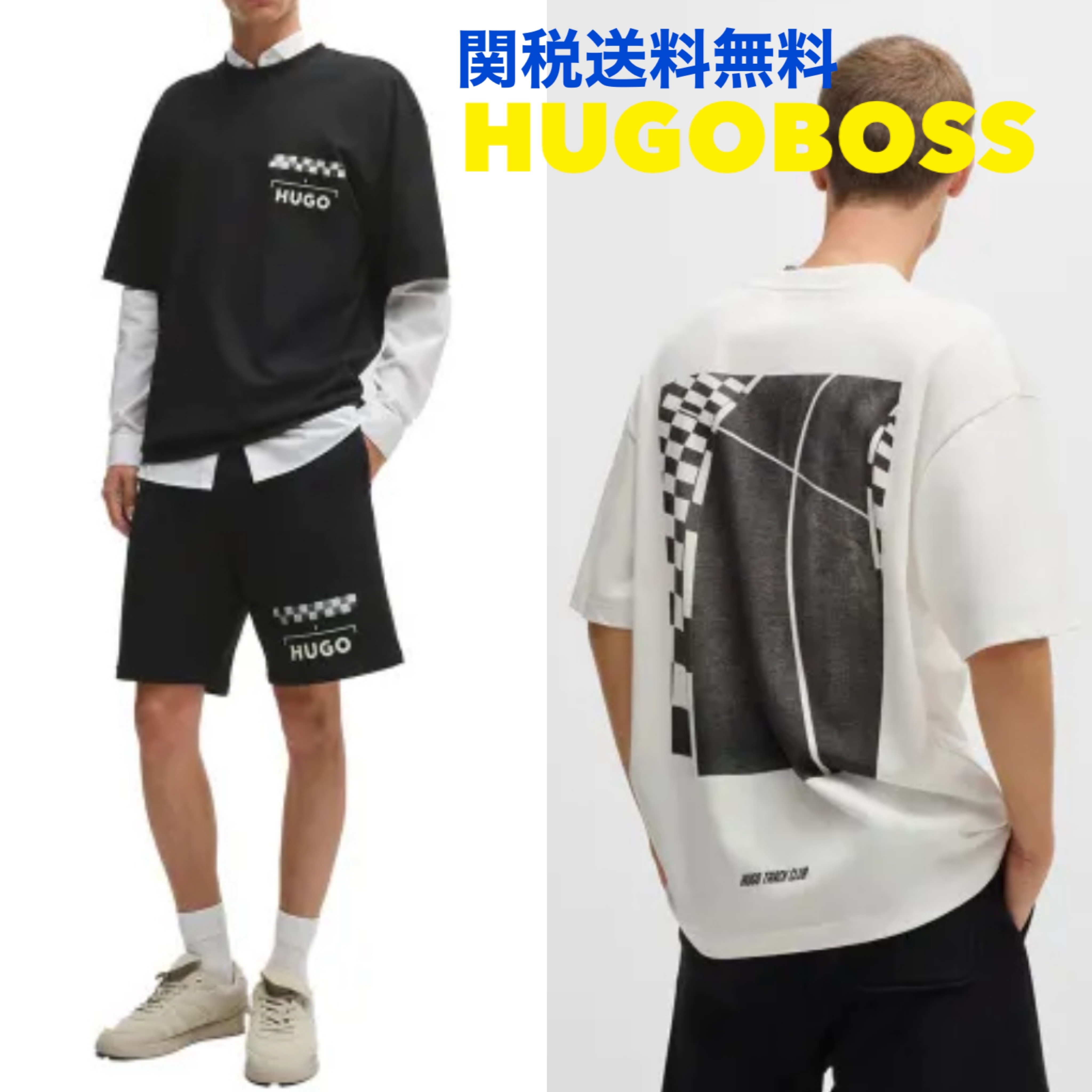 HUGO ヒューゴ Drallie レーシング 半袖 Tシャツ 関税送料無料