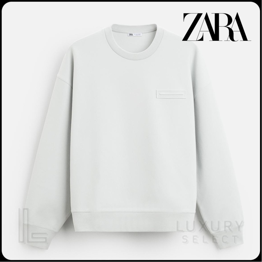 ★ZARA★ CREW NECK SWEATSHIRT WITH PATCH