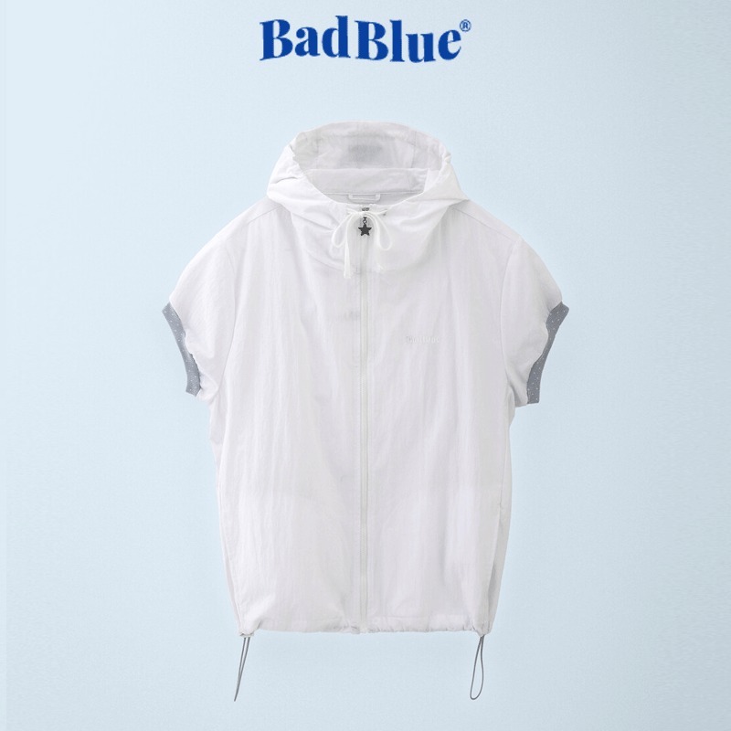 ●Bad Blue● Puffed Rain Jacket (White)