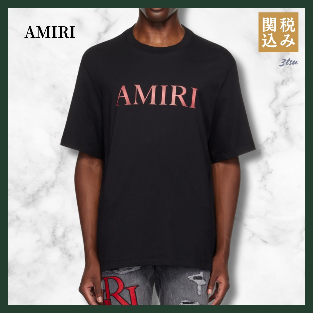 AMIRI★ Core グラデーション ロゴ Tシャツ ブラック 半袖