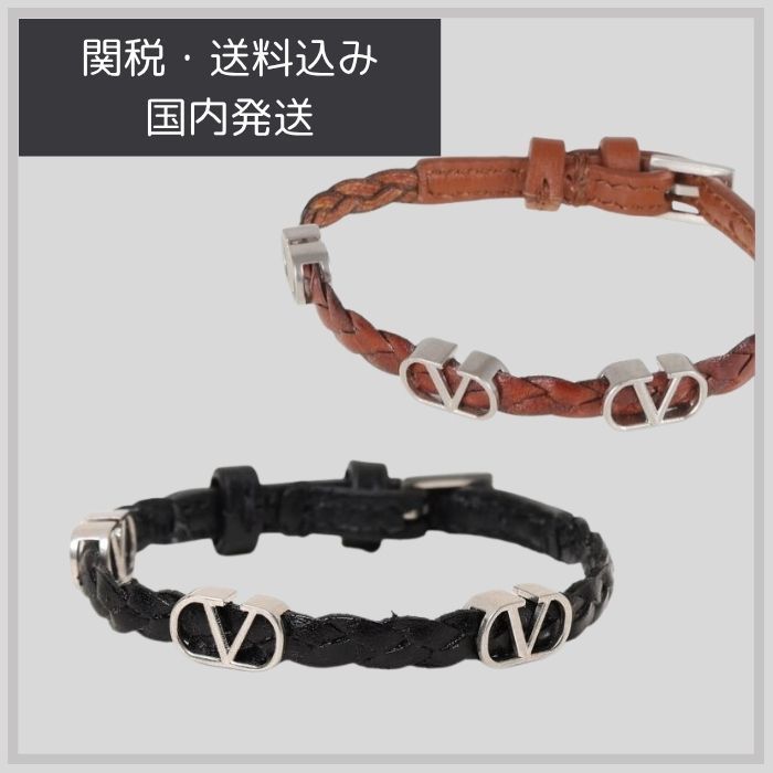 関税込・国内発■Vロゴ シグネチャーカーフスキン ブレスレット
