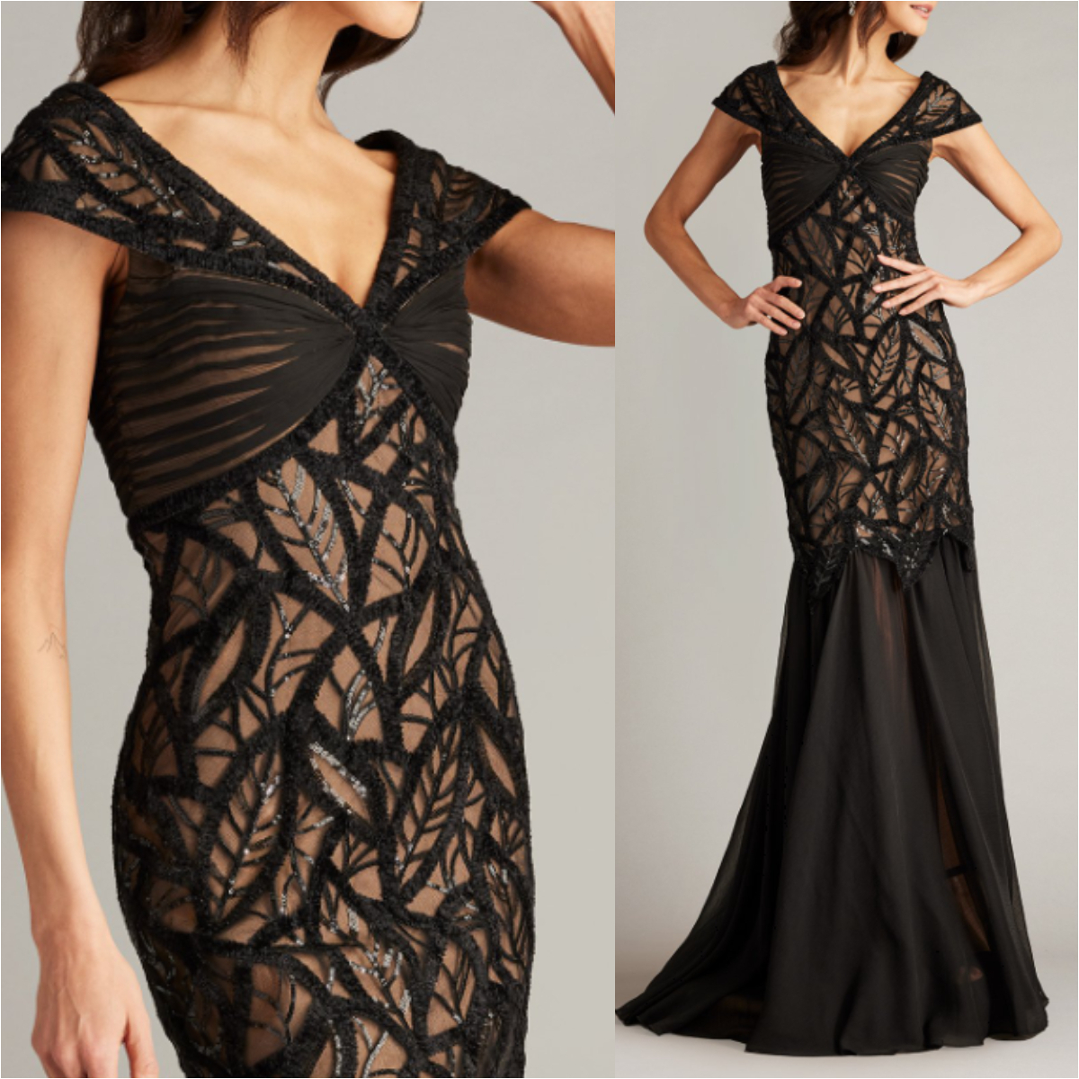 【TADASHI SHOJI】関税込★オフショル刺繍ガウン