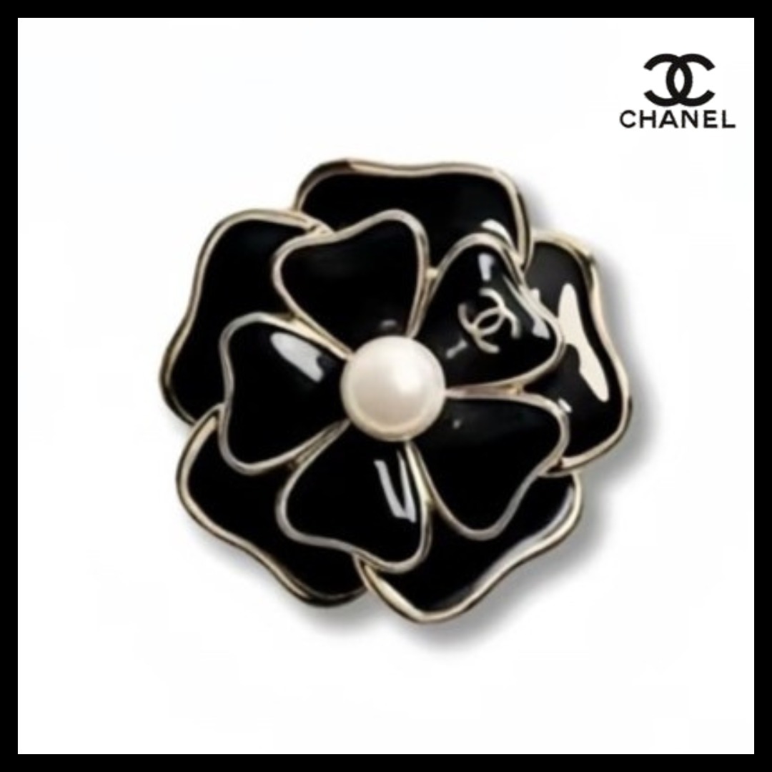 ブラックカメリアの上品な輝き♪ 【CHANEL】 ブローチ
