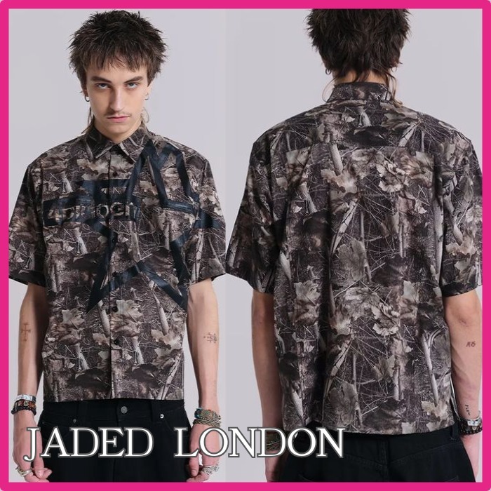 【JADED LONDON】Stealth woodland camo プリントシャツ
