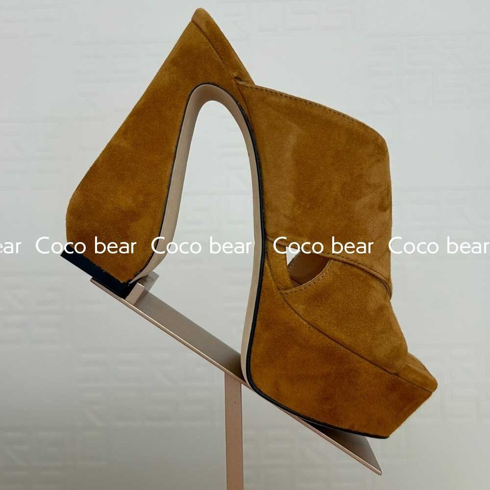 ☆Sergio Rossi☆セール!SI ROSSI Sandal HH090mm Suede Cuoio