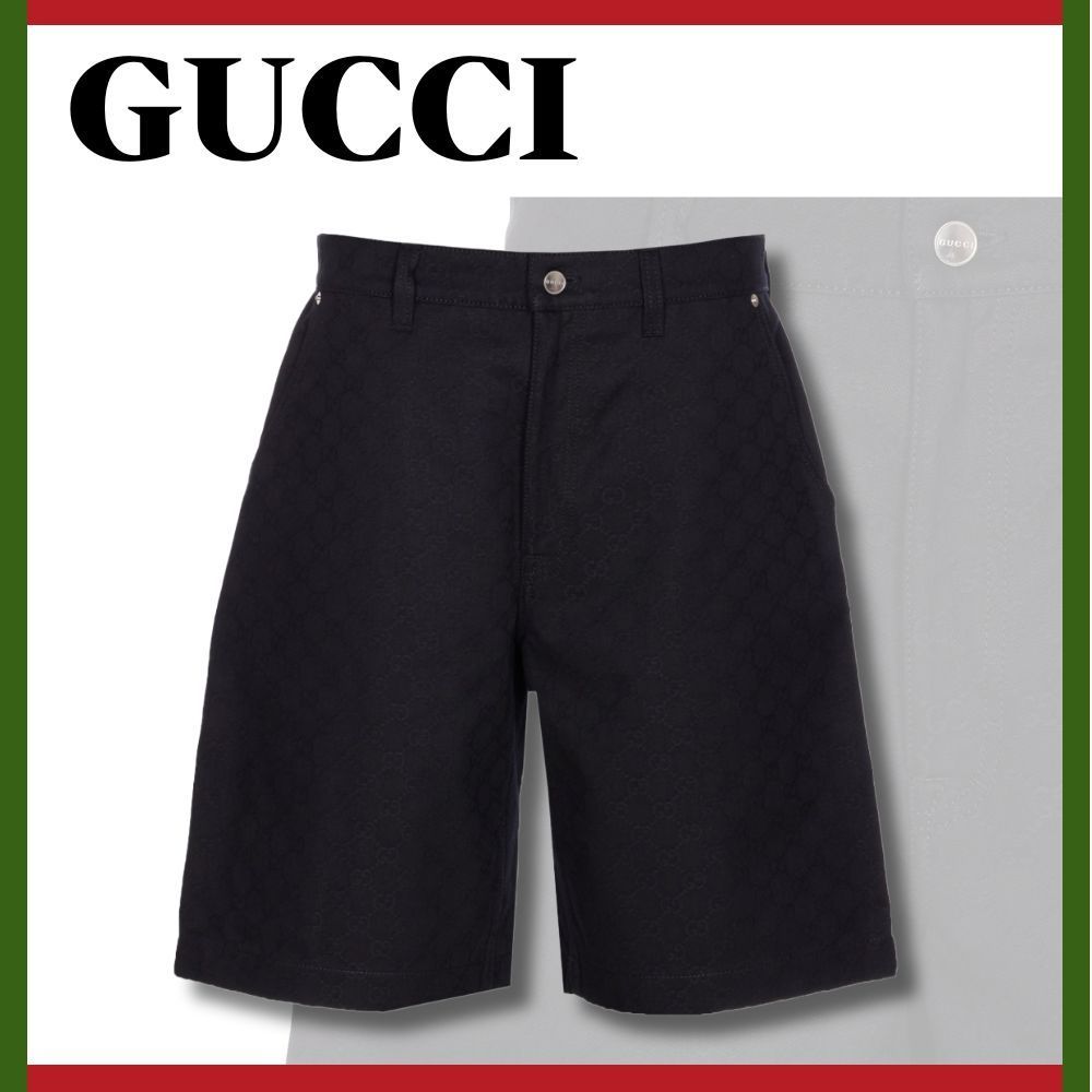 関税送料込☆【GUCCI】グッチ GGジャカードデニムショートパンツ