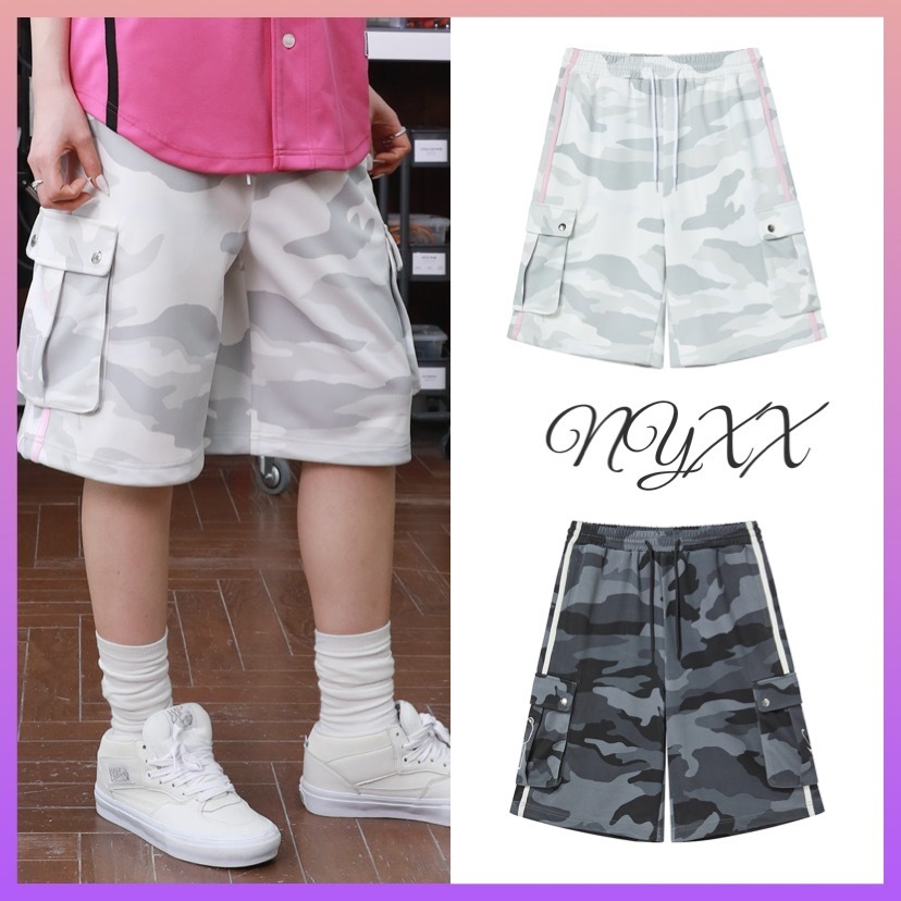 【韓国 NYXX】TOUGH BEAR CAMO HALF PANTS