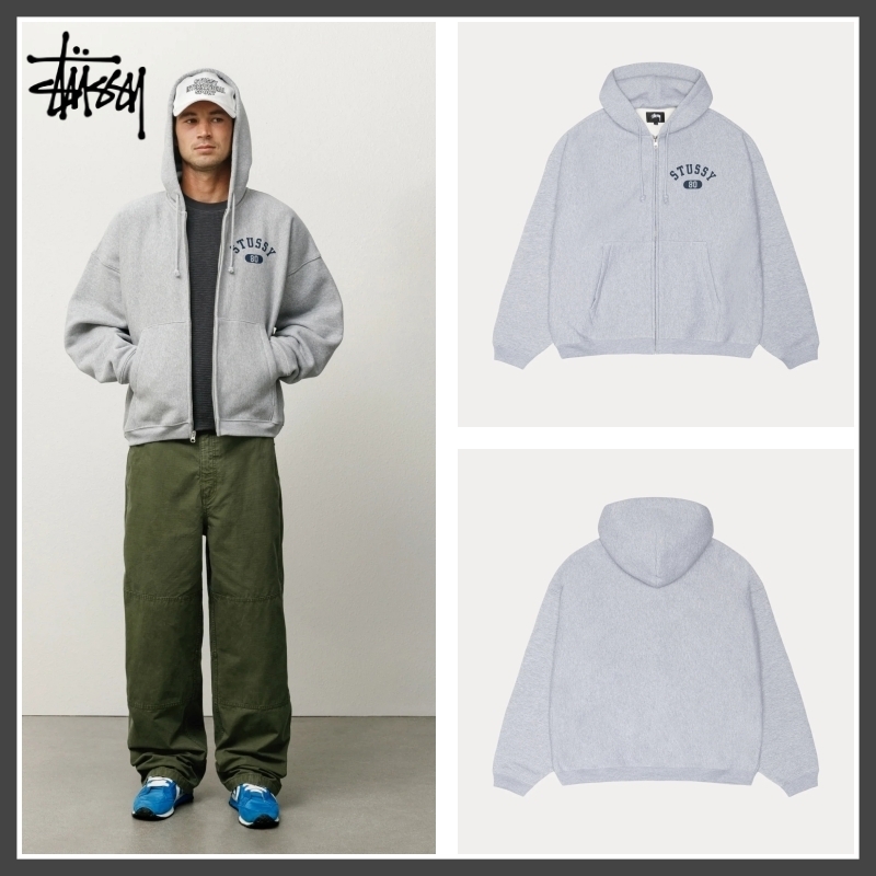 【STUSSY】スチューシー★118589バ―シティジップパーカーグレー