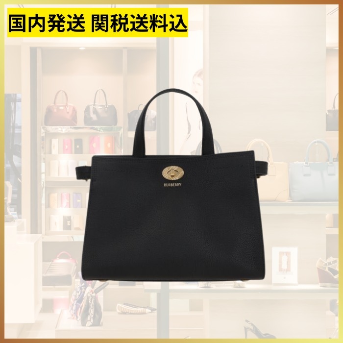 【Burberry】グレインレザー コッツウォルズ ミニトートバッグ