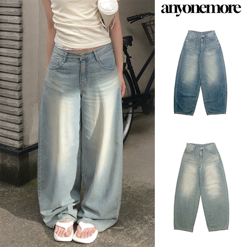 【Anyone more】Tiwon Summer Hoodie Vintage Washing Wide PT