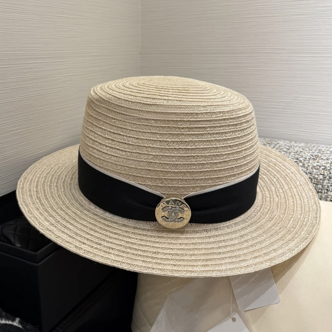【CHANEL】ハット 麦わら帽子 ココマーク キラキラCC