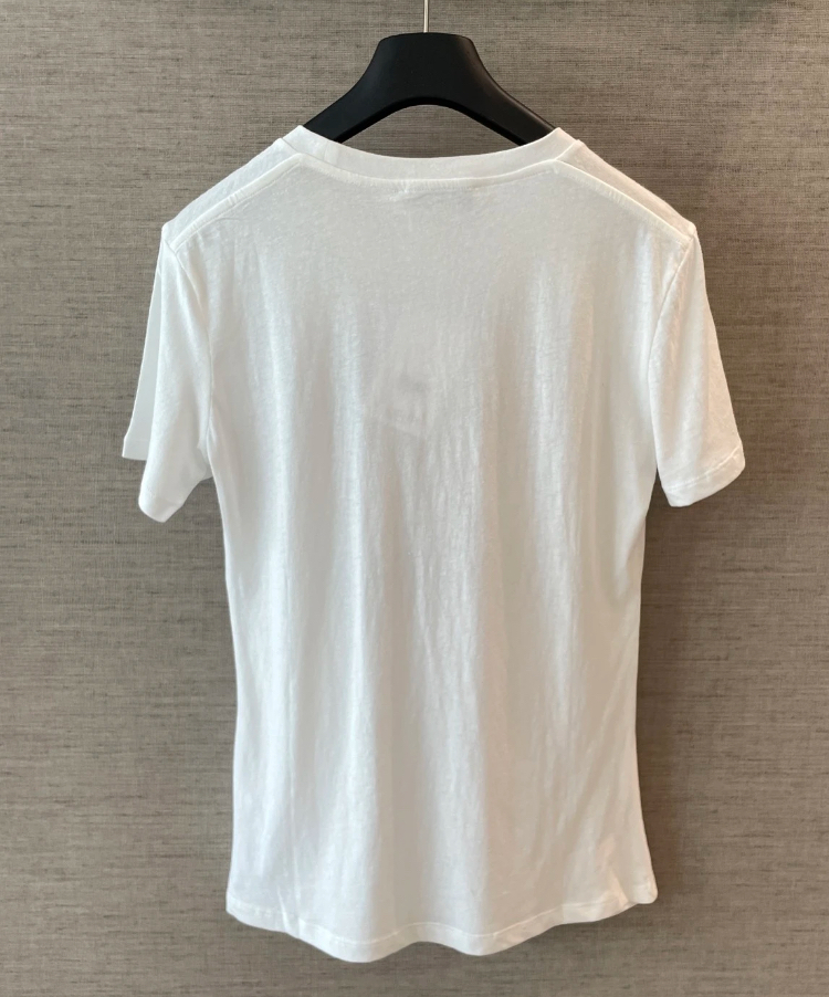 《Dior Souvenir Tシャツ》白色 Paris コットン/リネン DHL 直営