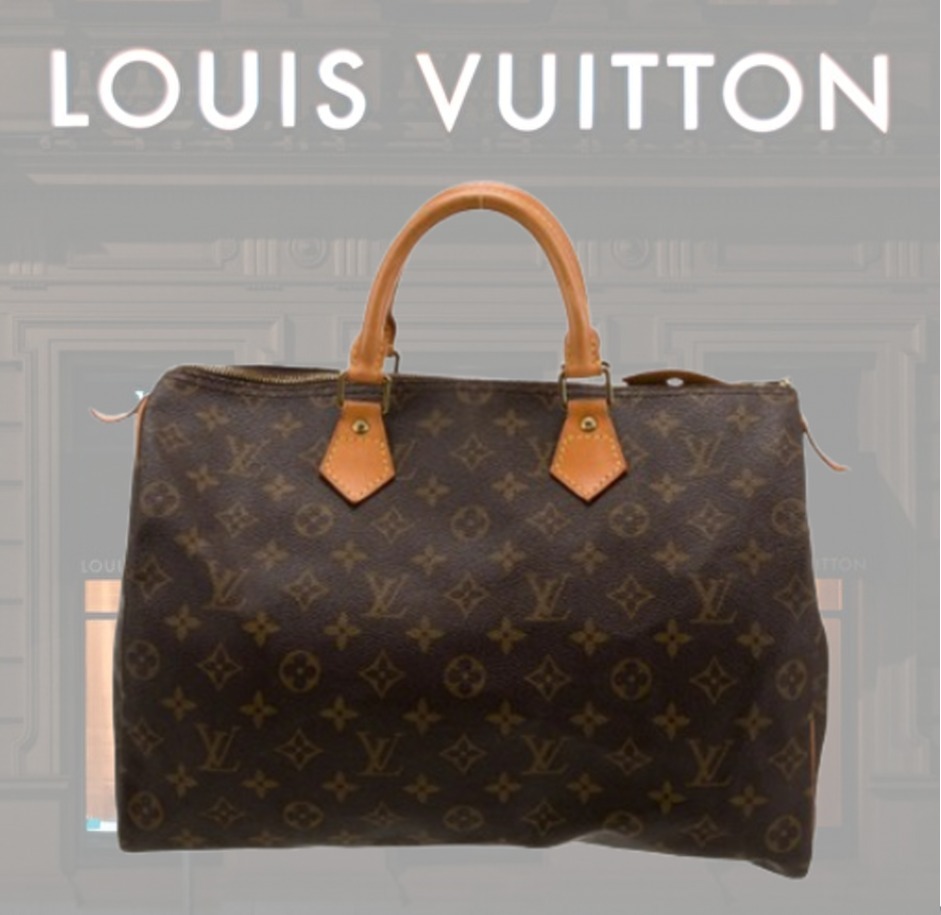 【希少】 LOUIS VUITTON LV Monogram Top Handle Bag 35 Vintage