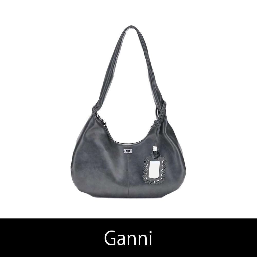 Ganni★ミディアムホーボーショルダーバッグ★送関込