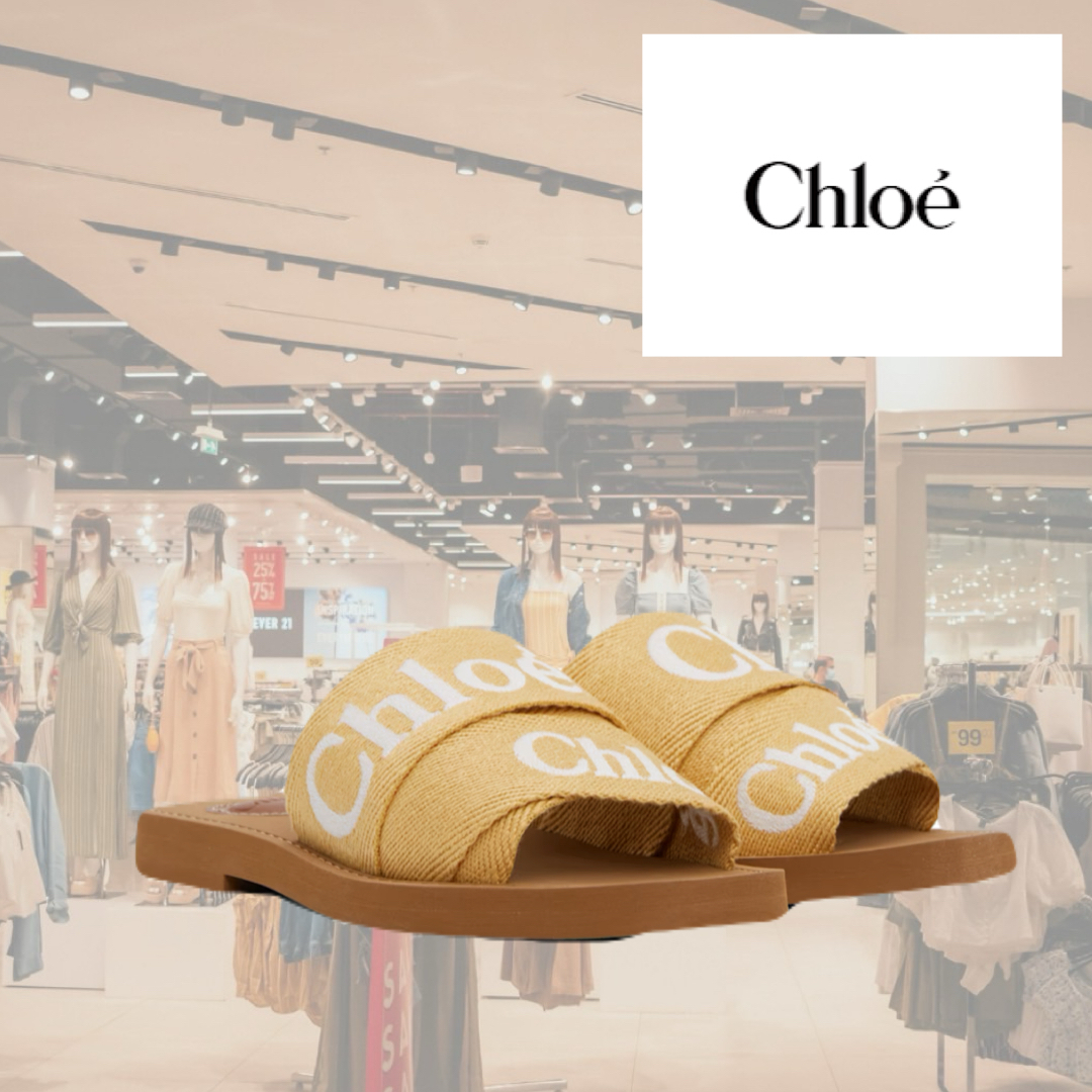 人気！CHLOE イエロー Woody サンダル