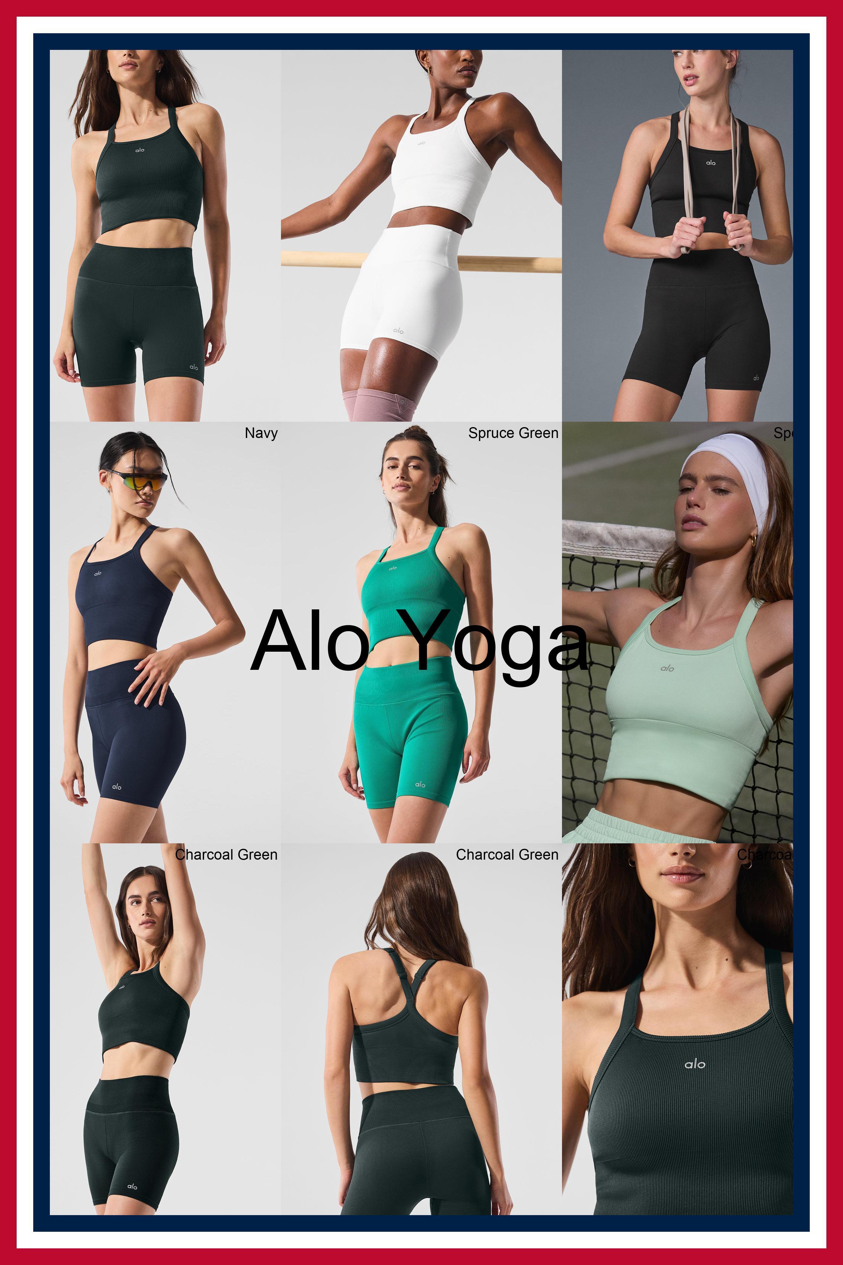 フィットネストップス [Alo Yoga] Seamless Ribbed Favorite Bra Tank