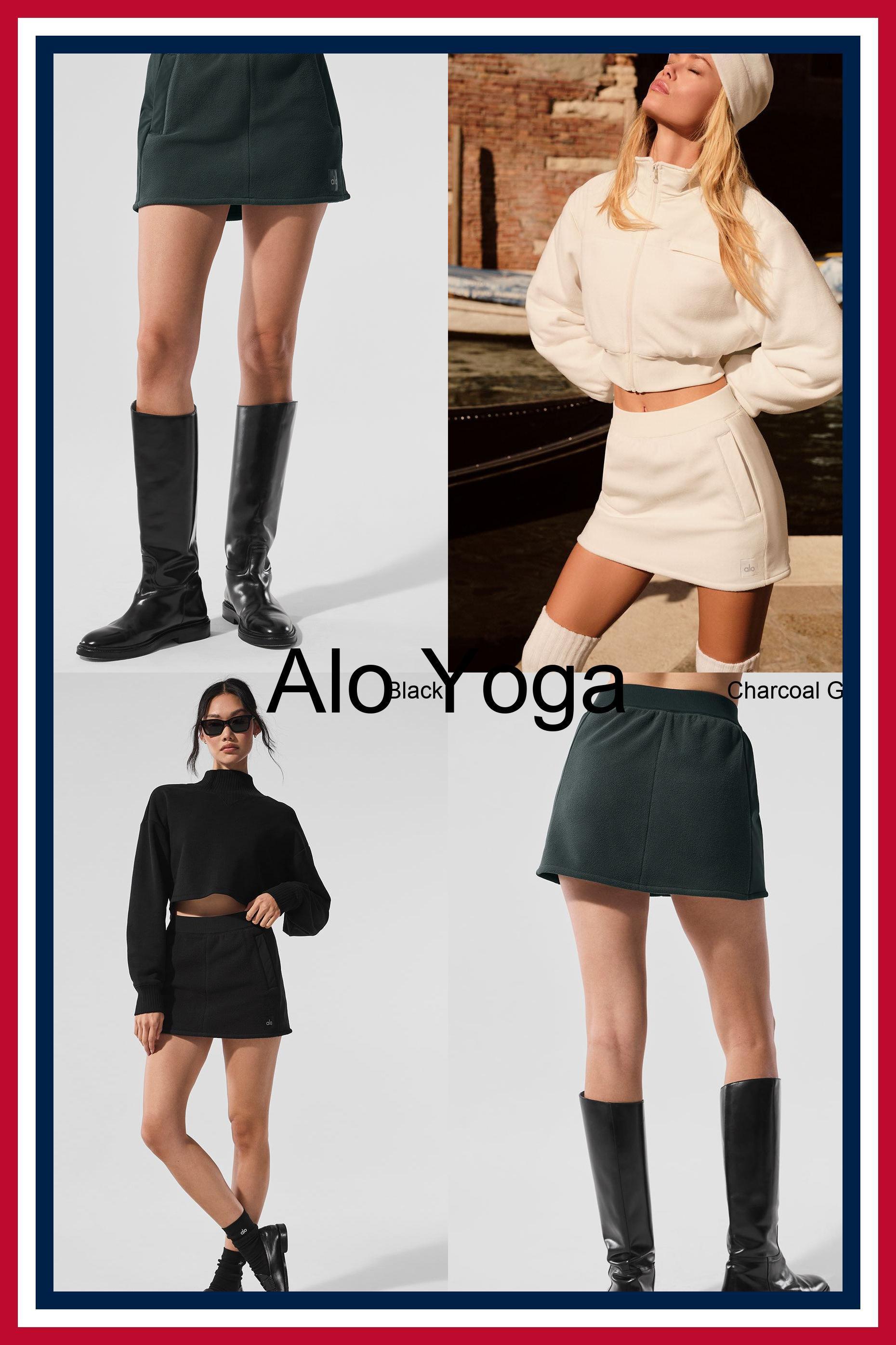 ミニスカート [Alo Yoga] Polar Fleece Wintry Mix Skirt