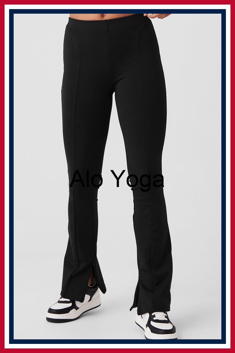 フィットネスボトムス [Alo Yoga] High-Waist 7/8 Zip It Flare Legging