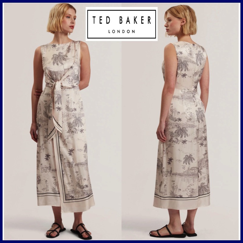 大人気!!【TED BAKER】スカーフ風♪ノースリーブワンピース