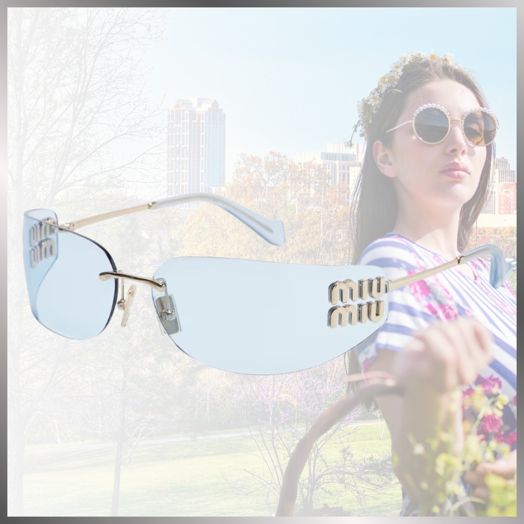 【完売必至】Miu Miu Rectangular ロゴ サングラス