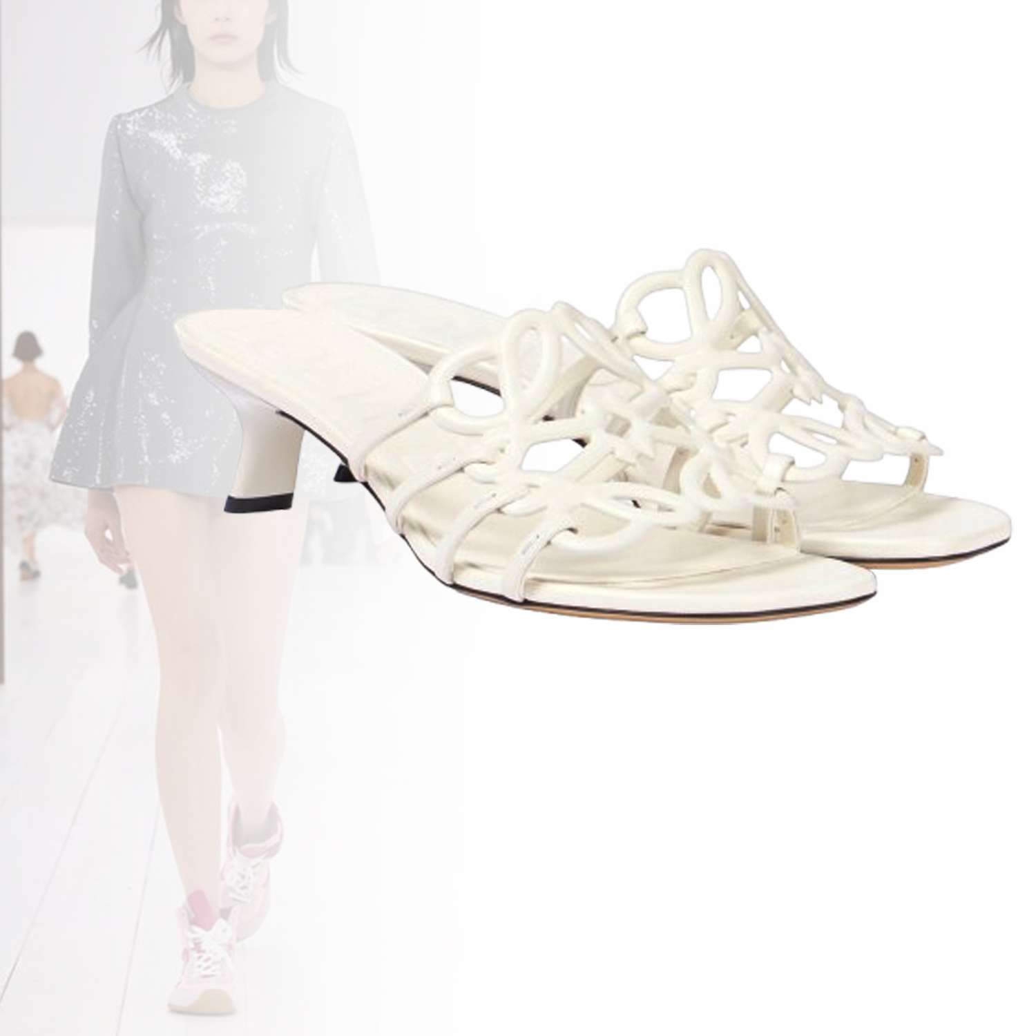 ◆LOEWE◆ アナグラム レザー ミュール