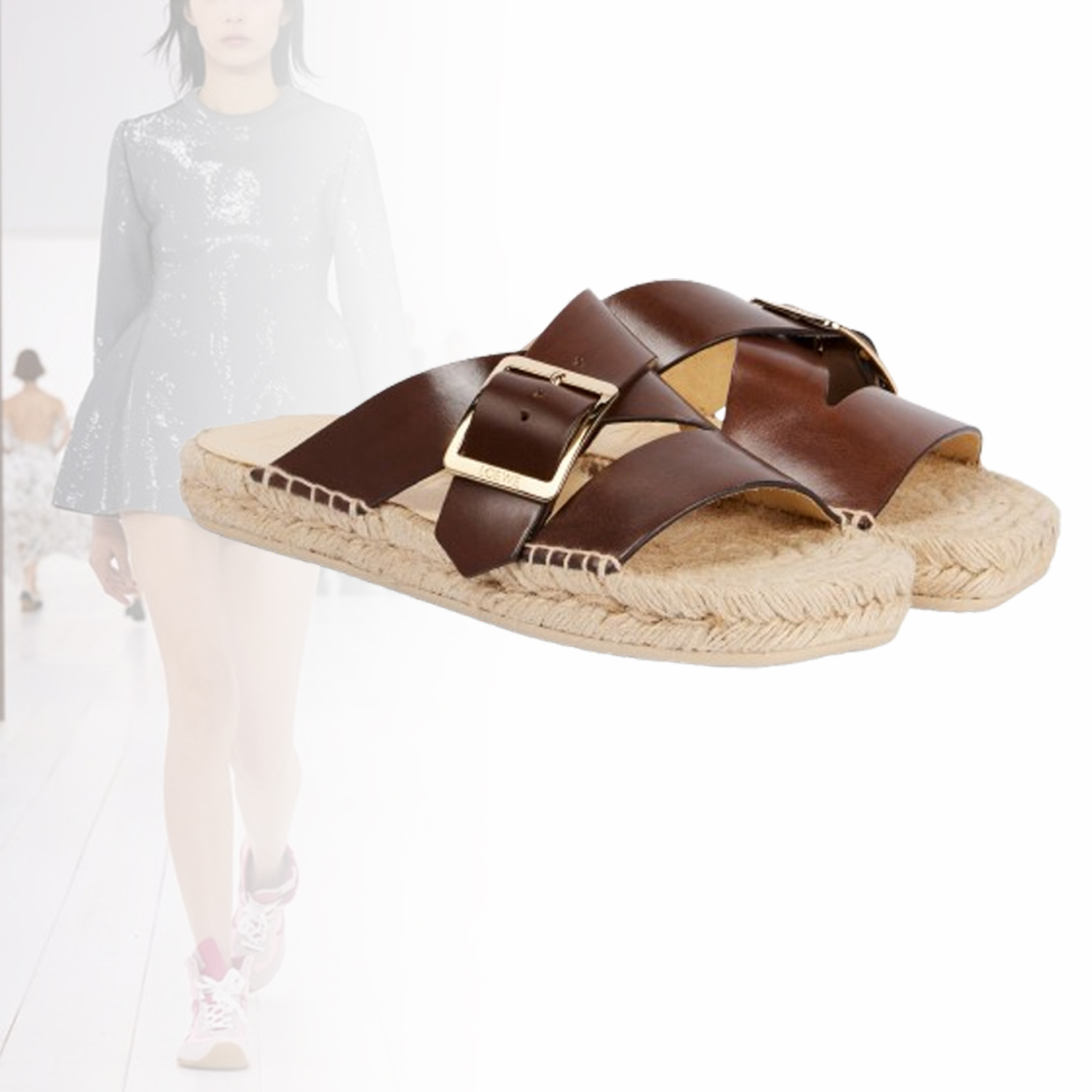 ◆LOEWE◆ポーラ イビサ ペタル レザー エスパドリーユ