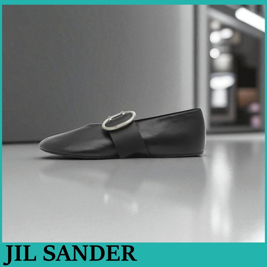 Jil Sander★ラージバックル付バレリーナ