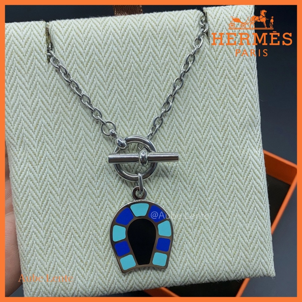 上品な輝き＊【HERMES】Helios Fer a Cheval ネックレス