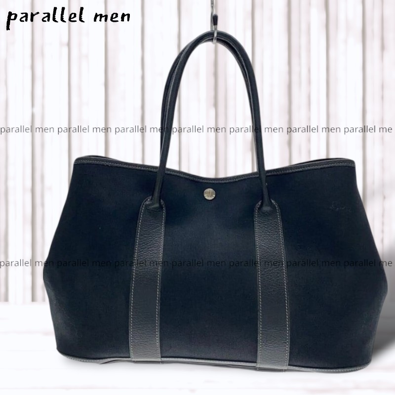 【HERMES】G刻印 ガーデンパーティPM キャンバス トートバッグ