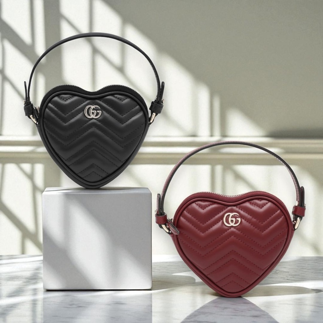 国内発/関税無/GUCCI ハート GG マーモント ミニバッグ お洒落☆