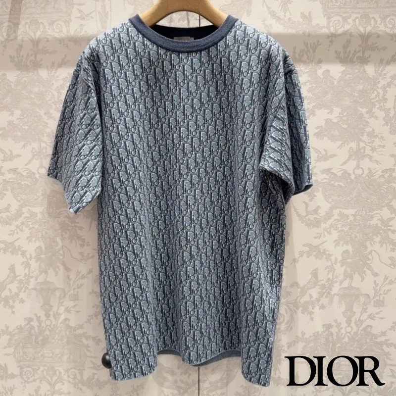 DIOR オブリーク コットンジャカード リラックスフィットTシャツ