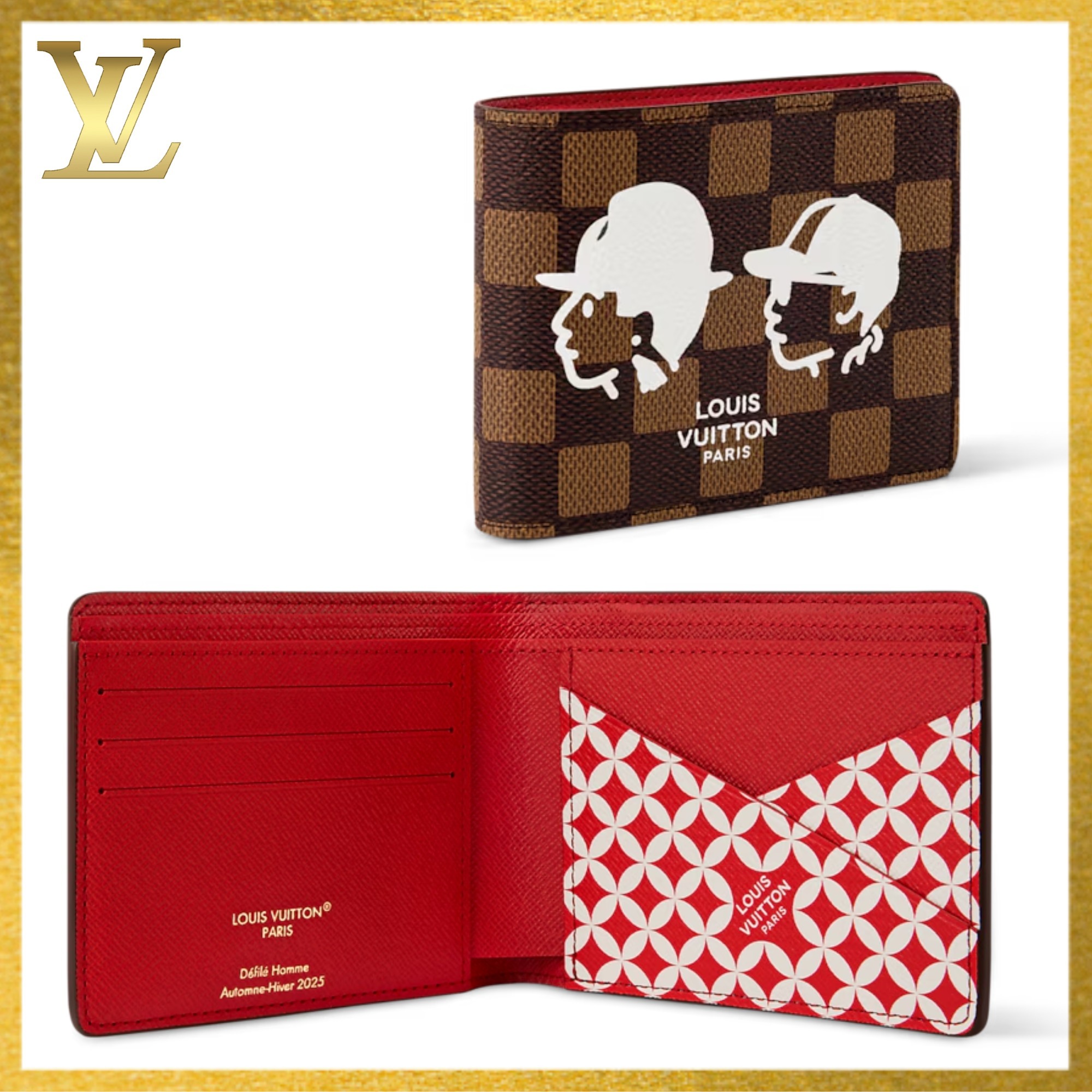 LOUIS VUITTON ダミエ エベヌ マルチプル コンパクトウォレット