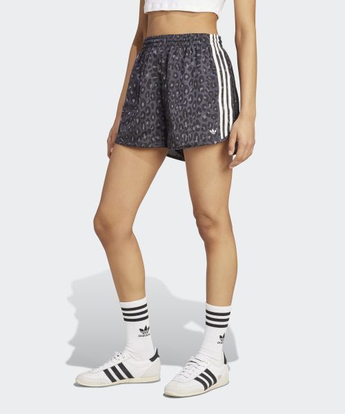【ADIDAS】Satin Short Pants - Leopard:Charcoal / KA2672