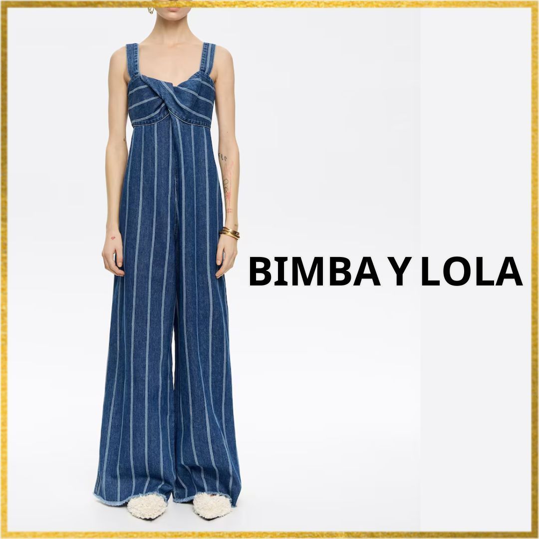 BIMBA Y LOLA｜デニム 胸元お洒落 美シルエット ジャンプスーツ
