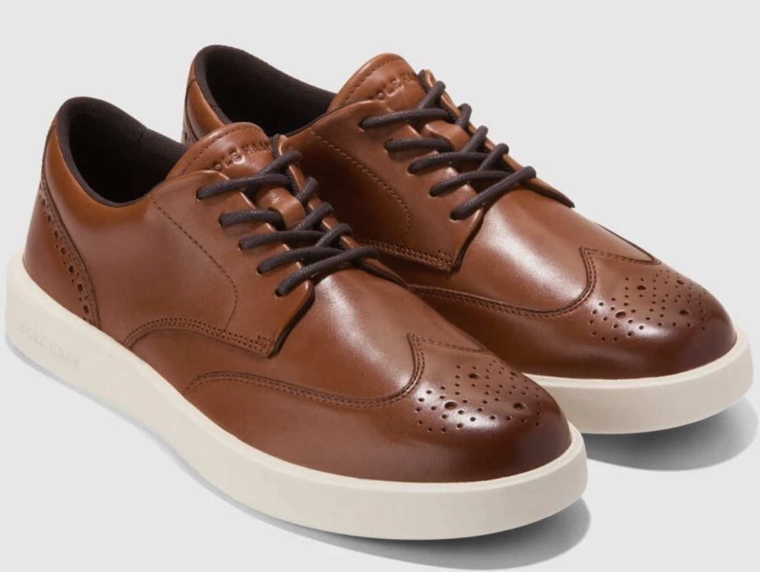 Cole Haan ウイングチップ スニーカー レザー ブラウン ビジネス