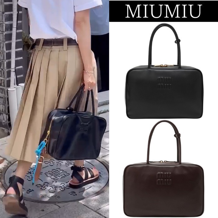 関税込★VIP価格【MIUMIU】レザー ボー バッグ